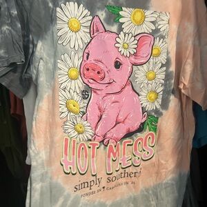 Simply Southern HOT mess tye dye tshirt